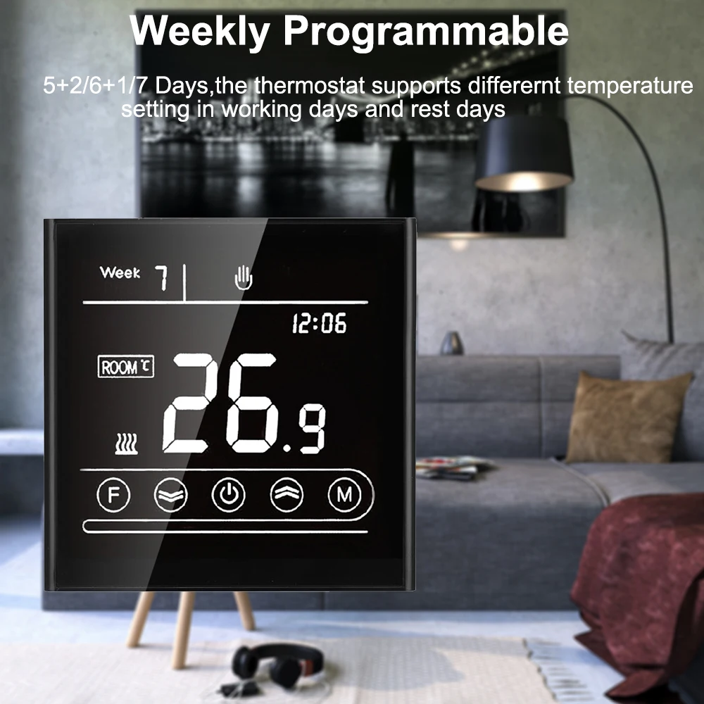 MINCO HEAT Tuya WiFi Smart Thermostat 16A For Electric Floor Heating System Temperature Voice Controller For Google Home Alexa