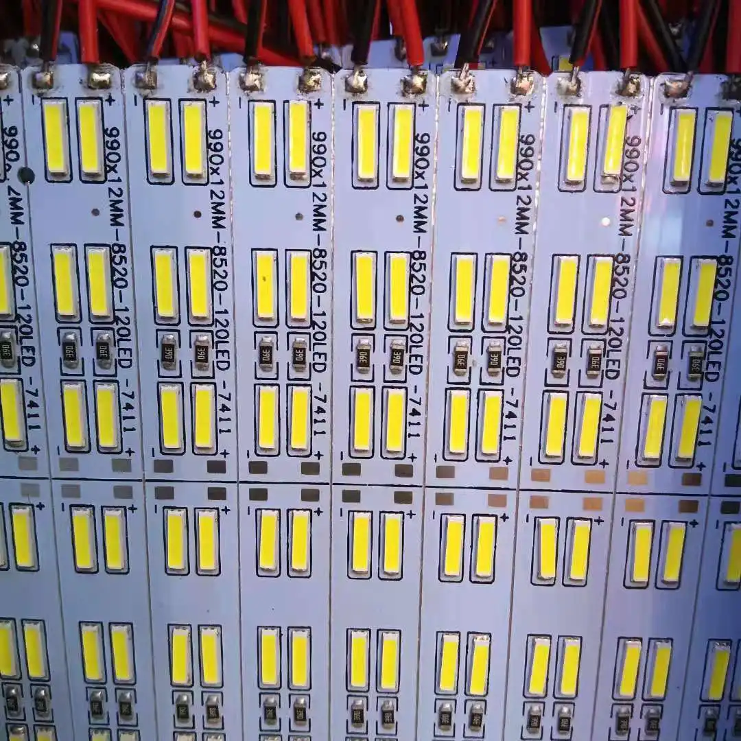SMD8520 7020 led strip light Double Row 120Leds/m Led Rigid Hard Bar DC12V Super bright Cold white 50cm 10Pcs/lot