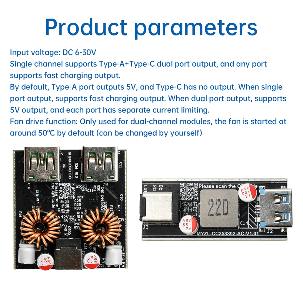 140 W All Protocol Schnelllademodul 1/2 Kanal Superschnellladeschutzplatine Unterstützung PD QC AFC FCP VOOC Schnellladung – Detail 12
