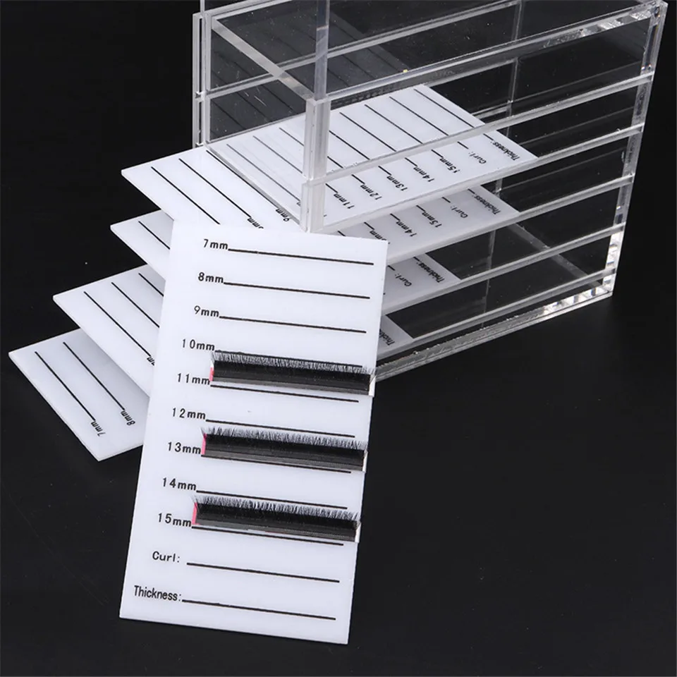 Aufbewahrungsbox für künstliche Wimpern, 5-lagiges Acryl-Tablett, Organizer für Wimpernverlängerungen, Wimpernständer, Wimpernaufbewahrungsbox, Make-up-Tools – Detail 19