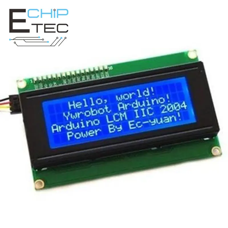 Free shipping IIC/I2C 2004 LCD Module Blue Screen 13mm dia focusable violet blue laser module 405nm 20mw dot point lasers lights 5v