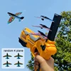 Foam Plane Glider Toys Catapult Plane Gun Toy Children Outdoor Game Shooting Toy Parent-Child Interaction Shooting Toys Gift 1