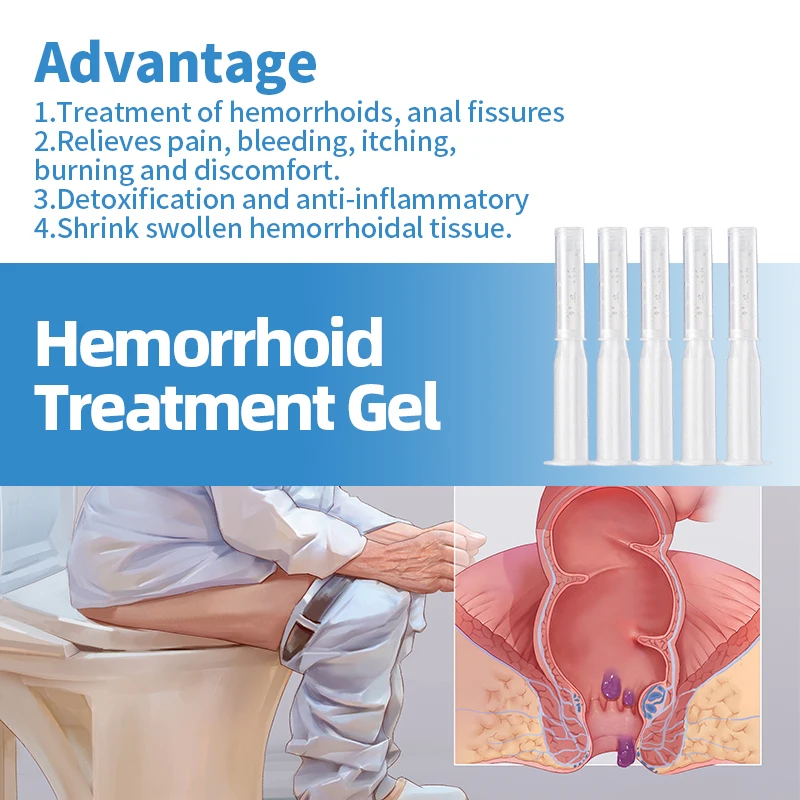 Hemorrhoids Removal Treatment Gel Analgesic Gel for Piles and Hemorrhoid External Internal Medicine Anal Fissure Pain Treat