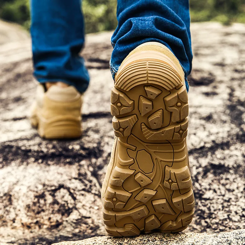 Im freien Männer Wanderschuhe Wasserdicht Atmungsaktiv Taktische Kampf Armee Stiefel Wüste Ausbildung Turnschuhe Anti-Slip Trekking Schuhe