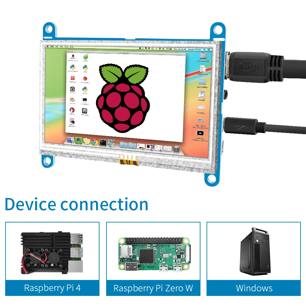 4.3inch customized TFT lcd display for raspberry pi 5  Orange PI module AIDA64 electronic touch screen with touch panel monitor