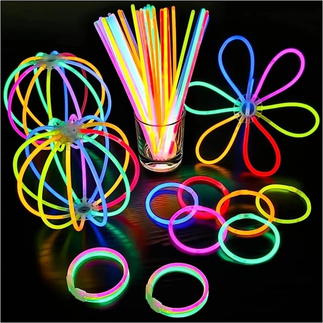 Barras fluorescentes para decoración de fiestas, pulseras de colores que  brillan en la oscuridad, collar, 50 o 1 piezas - AliExpress