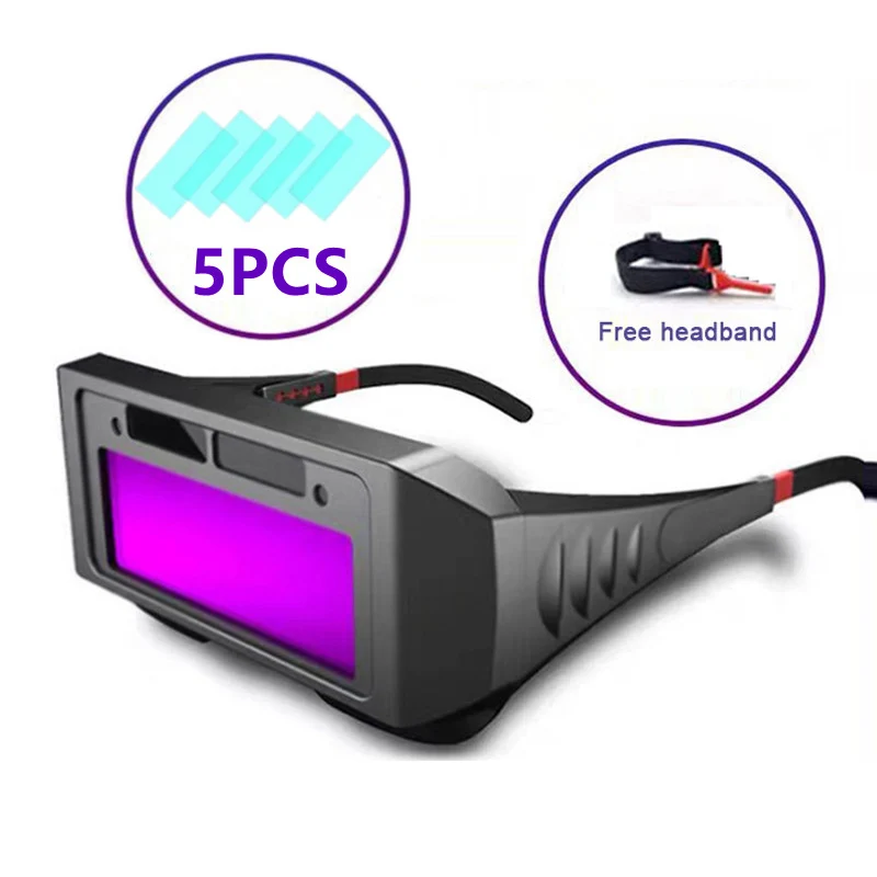 Double Layer Dimming Glasses Electric Welding Automatic Glasses Dimming Solar Welder Argon Arc Welding Goggles