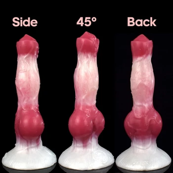 FAAK Dog Dildo Knot Anal Plug with Suction Cup Dragon Masturbators Prostate Massager Sex Shop Sexy Toys for Men Women Gay Adults 4