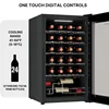24 Bottle Wine Cooler Refrigerator Compressor Wine Fridge Black Freestanding Wine Cellar with UV-Blocking Glass for Red White 4