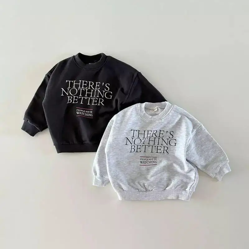 Kids Sweatshirt Autumn Baby Long Sleeve Sweatshirt Cotton Boys Girls Letter Print Loose Pullover Infant Casual Versatile Tops Kids Clothes