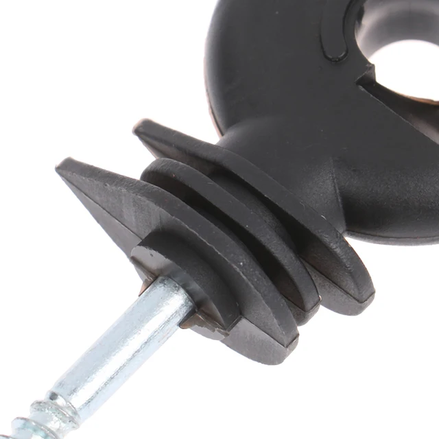 Új És Kiváló Minőségű 10Db/Tétel Gyűrűhorog Csavar Elektromos Kerítés Műanyag Önálló Támadási Legelőszigetelő - Image 3