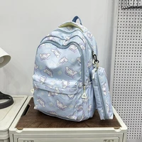 Hello Kitty Sanrio Backpack With Pencil Bag Cinnamoroll Kuromi Anime Large Capacity Schoolbag Kids Girl Travel Commute Knapsack 2