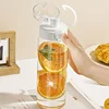 780ml Transparent Water Bottle Portable Sports Travel Clear Leakproof Drinking Frosted Bottle Cup for Gym Fitness Outdoor School 5