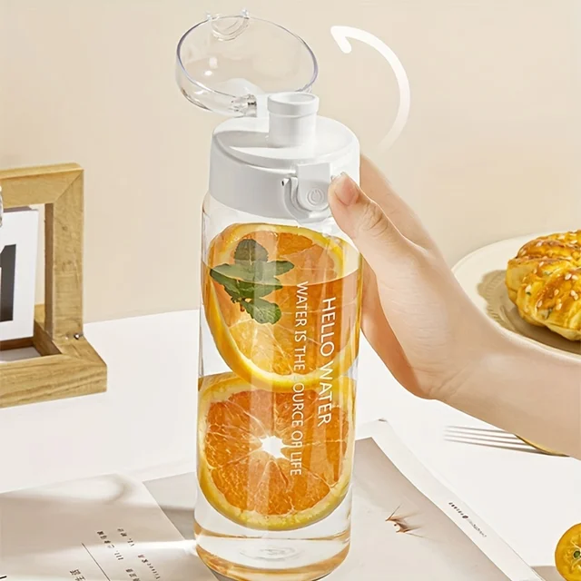 780ml Transparent Water Bottle Portable Sports Travel Clear Leakproof Drinking Frosted Bottle Cup for Gym Fitness Outdoor School 5