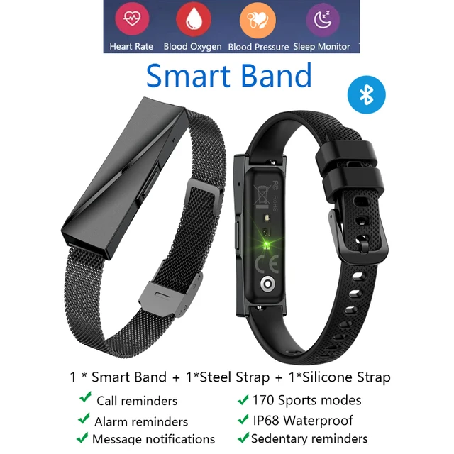 Smart Wristband Waterproof Fitness Heart Rate Blood Pressure