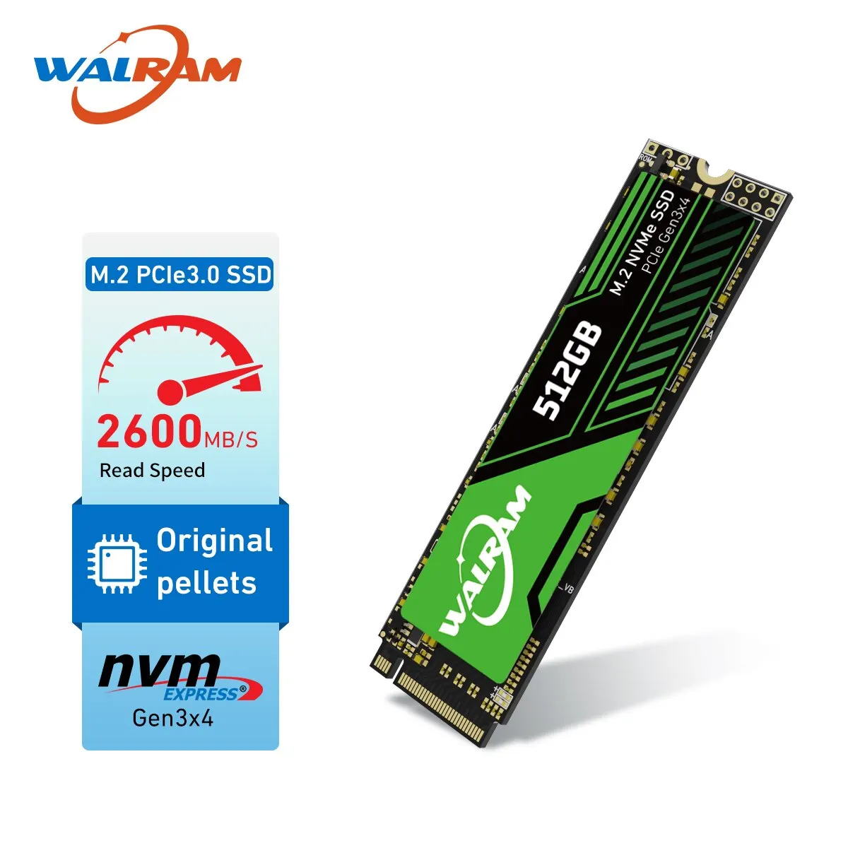  WALRAM M2 SSD 128GB 256GB 512GB 1TB SSD Hard Drive SSD M2 NVMe PCIe 3.0 2280 Internal Hard Disk HDD For Laptop Desktop MSI 