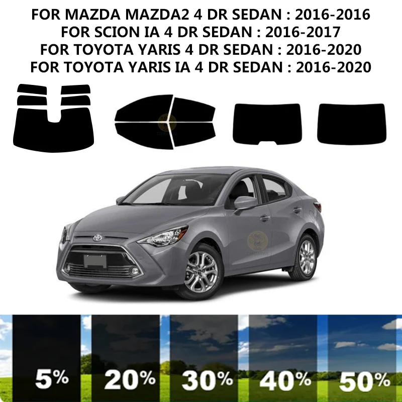 

Precut nanoceramics car UV Window Tint Kit Automotive Window Film For TOYOTA YARIS 4 DR SEDAN 2016-2020