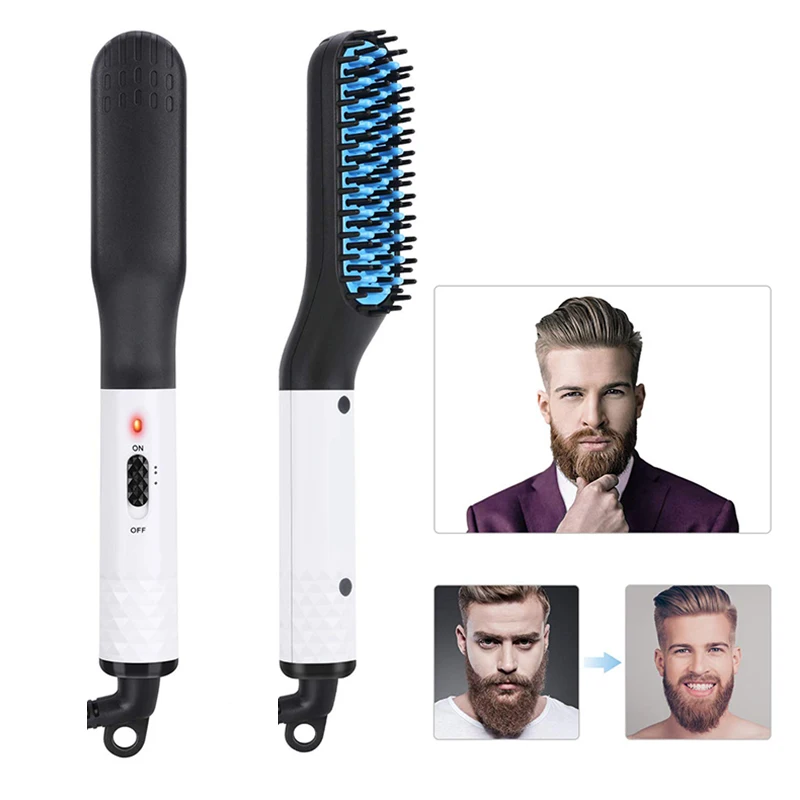Beard Straightener for Men Straightening Comb Hair Straightener Anti-Scald Ionic Brush