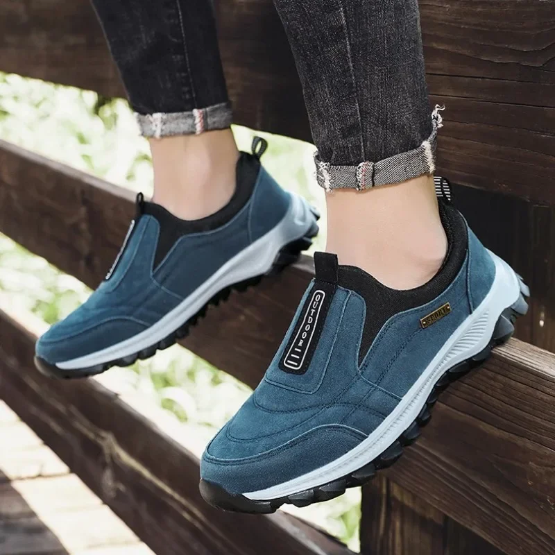 Hiking Shoes Slip-on Male Sneakers Outdoor Anti-skid Casual Men Shoes Breathable Faux Suede Man Loafers Size 50 Hot Man Footwear 4