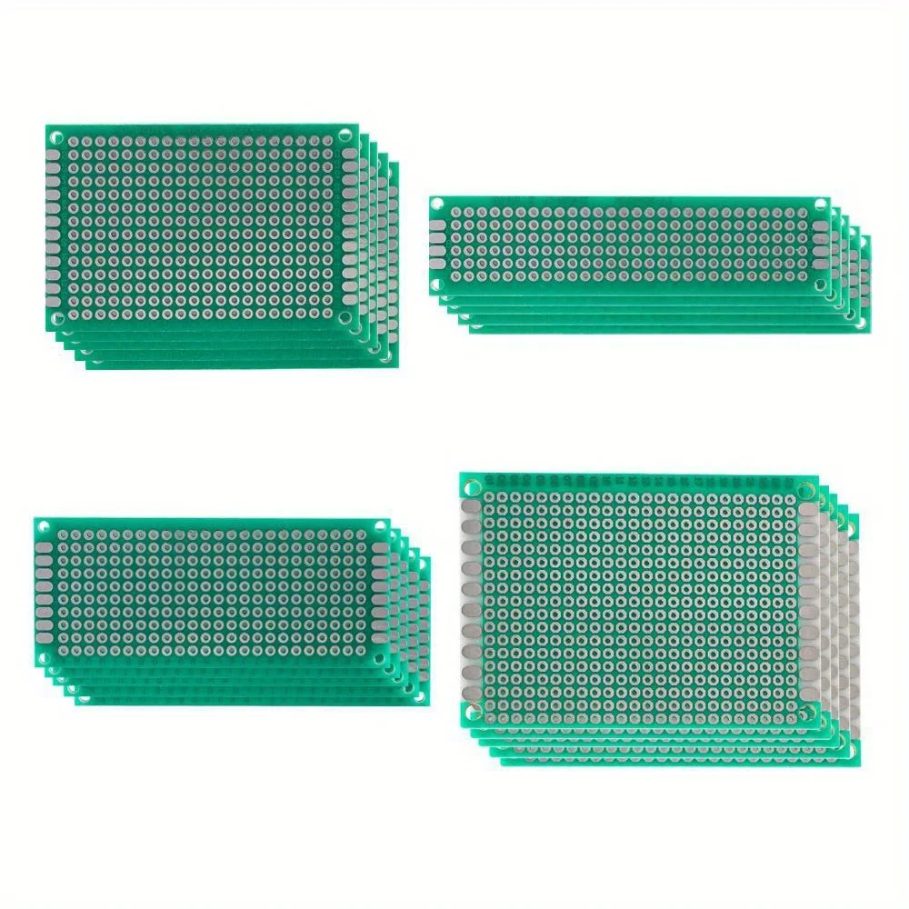 DIY 범용 단면 프로토타입 PCB 키트, 취미 및 엔지니어용 다양한 크기 (5x7, 4x6, 3x7, 2x8cm), 세트당 20 개