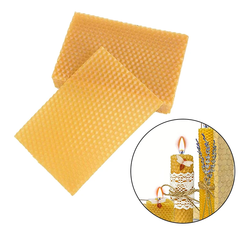 10Pcs DIY Yellow Honeycomb Foundation Bee Hive Wax Frames Beekeeping Equipment Sheet Beekeeping Tools