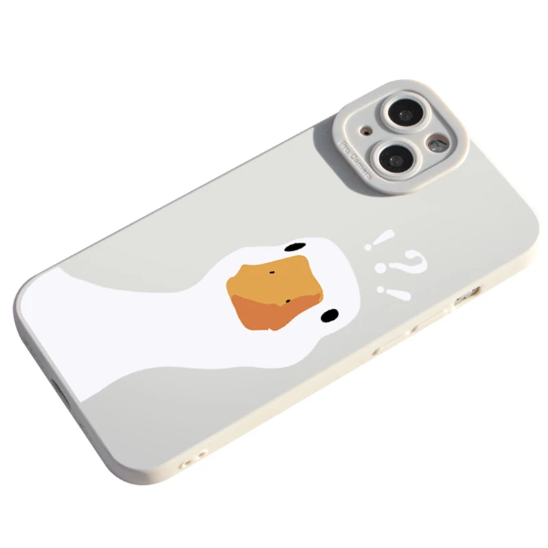 Cartoon Doubt Duck Soft Shockproof Phone Case Bumper Back Cover