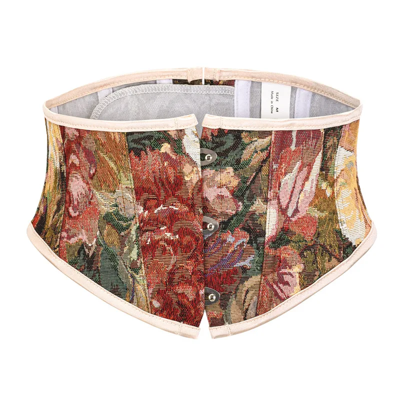 Description Picture 5 of itemShort Torso Floral Printed Underbust Corset & Bustier Waist Cincher Belt Shapewear