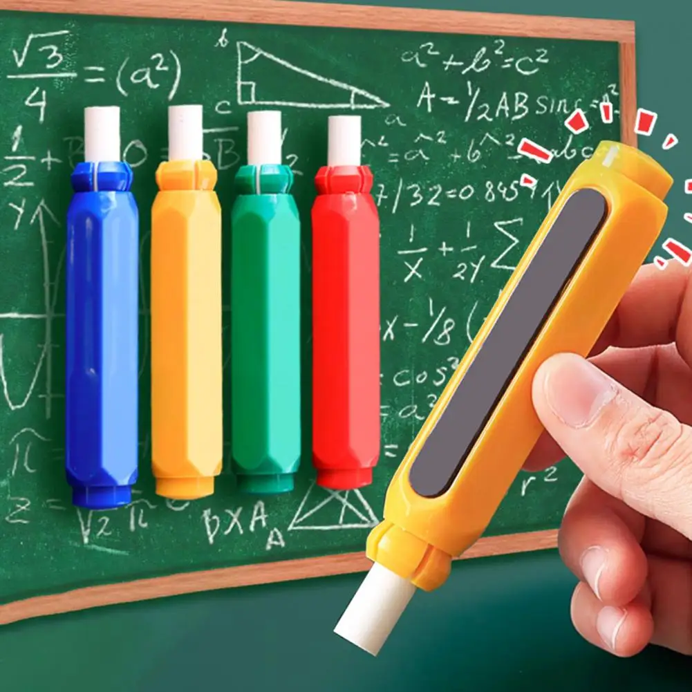 5Pcs Adjustable Plastic Dust-proof Writing Magnetic Teacher Blackboard Chalk Pen Holders Chalk Clips School Supplies