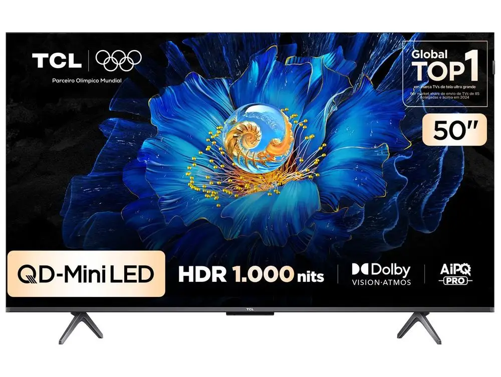 Smart TV TCL 50 Polegadas QLED Mini LED 4K C6KS WiFi Bluetooth Google TV HDR10+ Dolby Atmo... Smart TV TCL 50 Polegadas QLED Mini LED 4K C6KS WiFi Bluetooth Google TV HDR10+ Dolby Atmo...