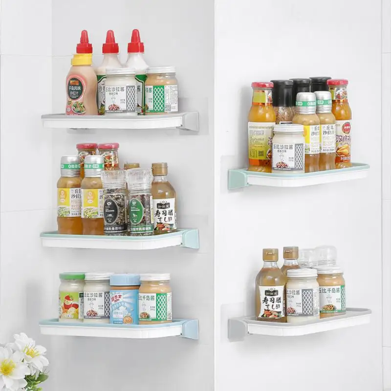Foldable Bathroom Toilet Storage Rack Shower Shelf Storage Rack  Self Adhesive Kitchen Wall Shower Rod Tray Storage Organizer 6