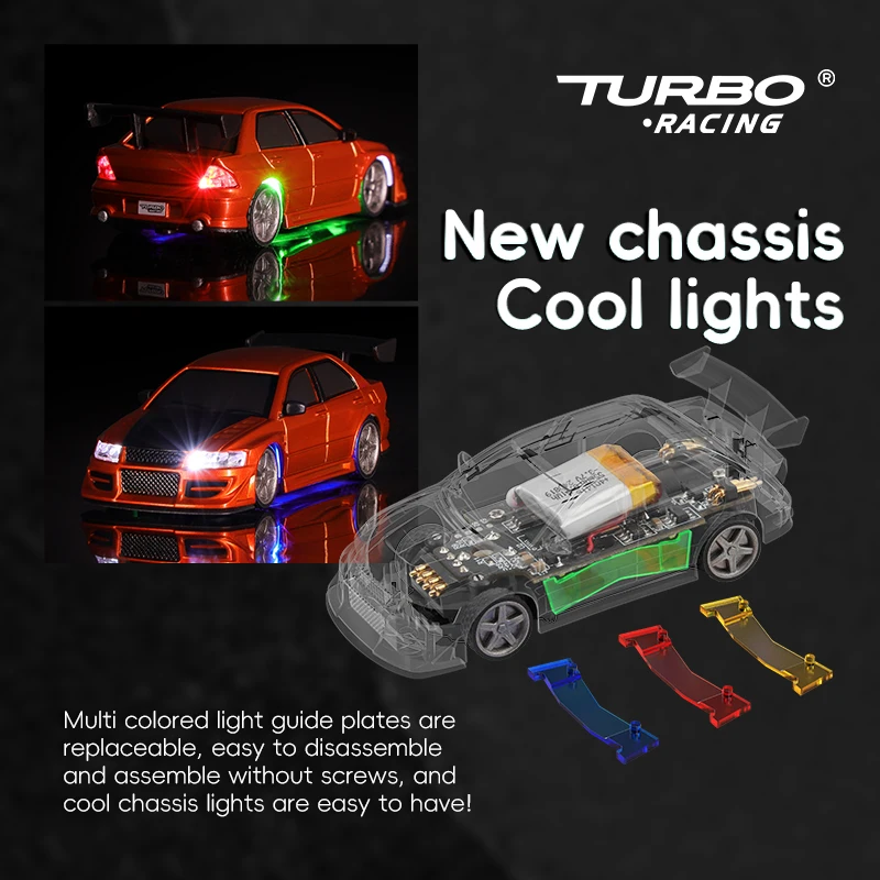 New TURBO RACING 1/76 Mini Electric Remote Control Car C76 Mini Toy Car Sports Car Model Car Children's Toy Gift 6