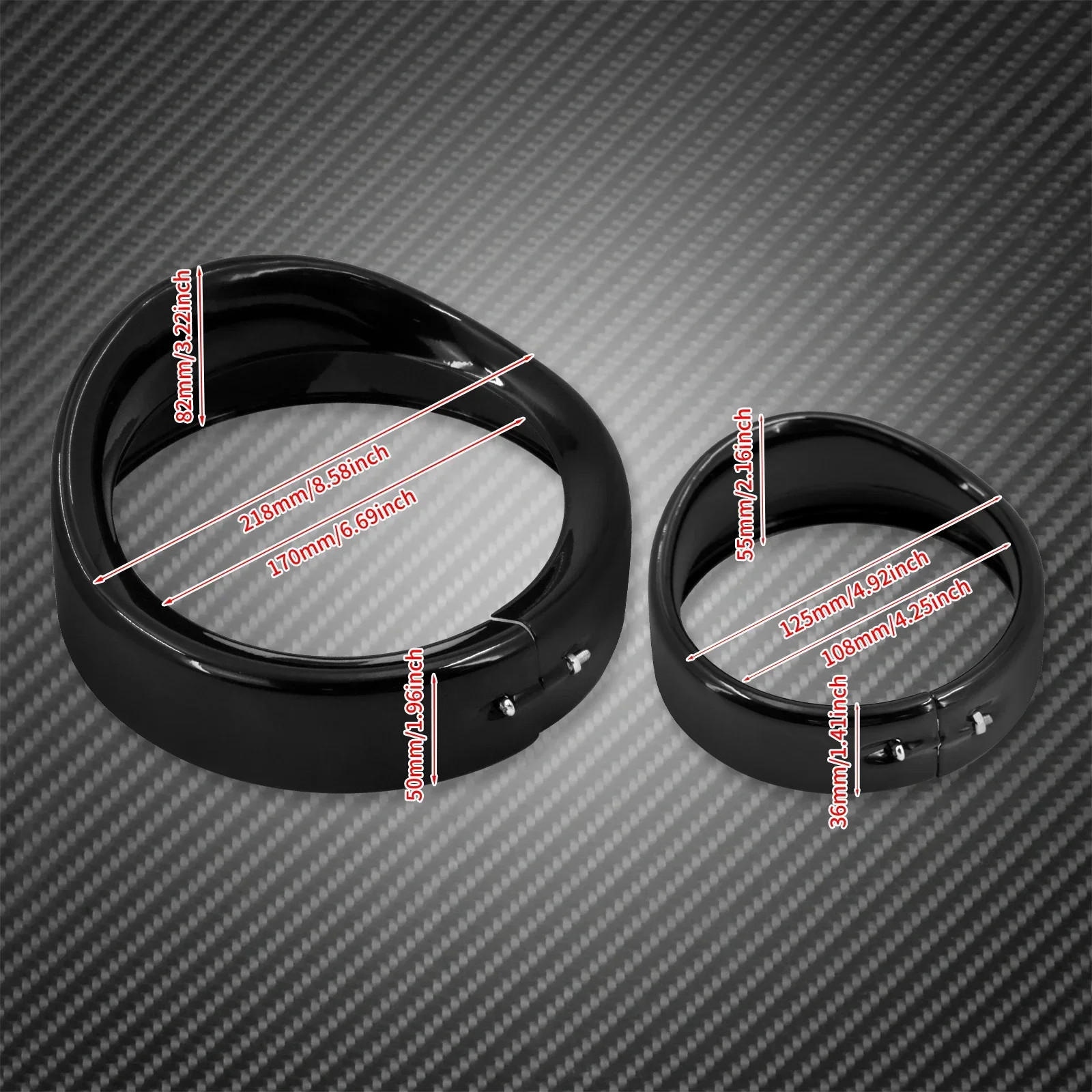 7" Scheinwerfer Trim Ring+4,5" Nebel Licht Abdeckung Für Harley Touring