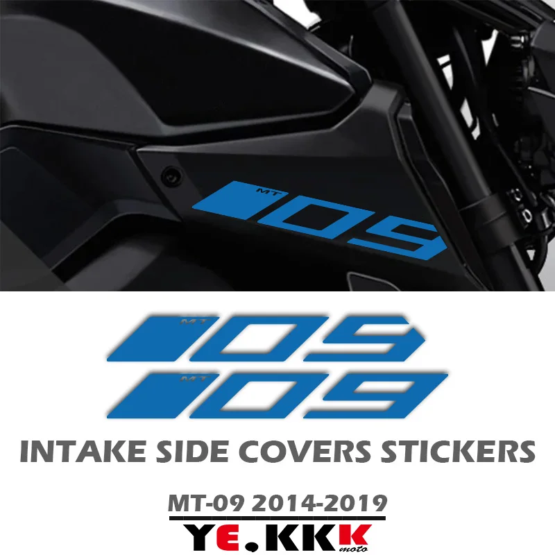 For YAMAHA MT09 MT-09 MT-09SP FZ09 Air Intake Side Cover Sticker Set Fairing Decals Hollow Out Custom 2014-2019