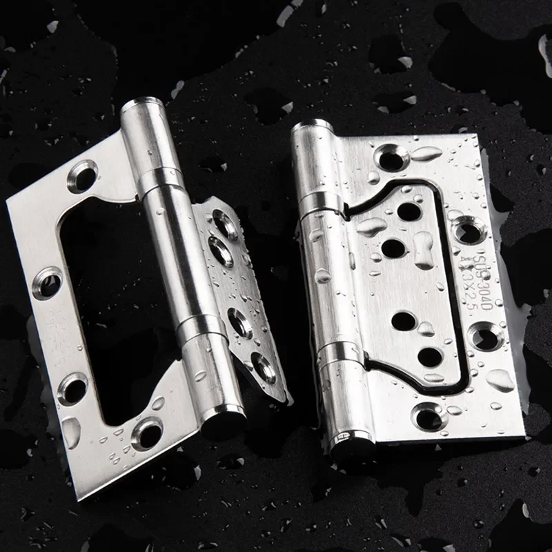 2Pcs (1 Pair) Folding Butt Hinges Home Furniture Hardware Thickened Cabinet Door Hinge Hinge Silent Stainless Steel stainless steel hinges door hinges
