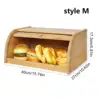 Premium Bamboo Bread Box, Bread Storage And Organizer, Organizer For Kitchen Countertop 3
