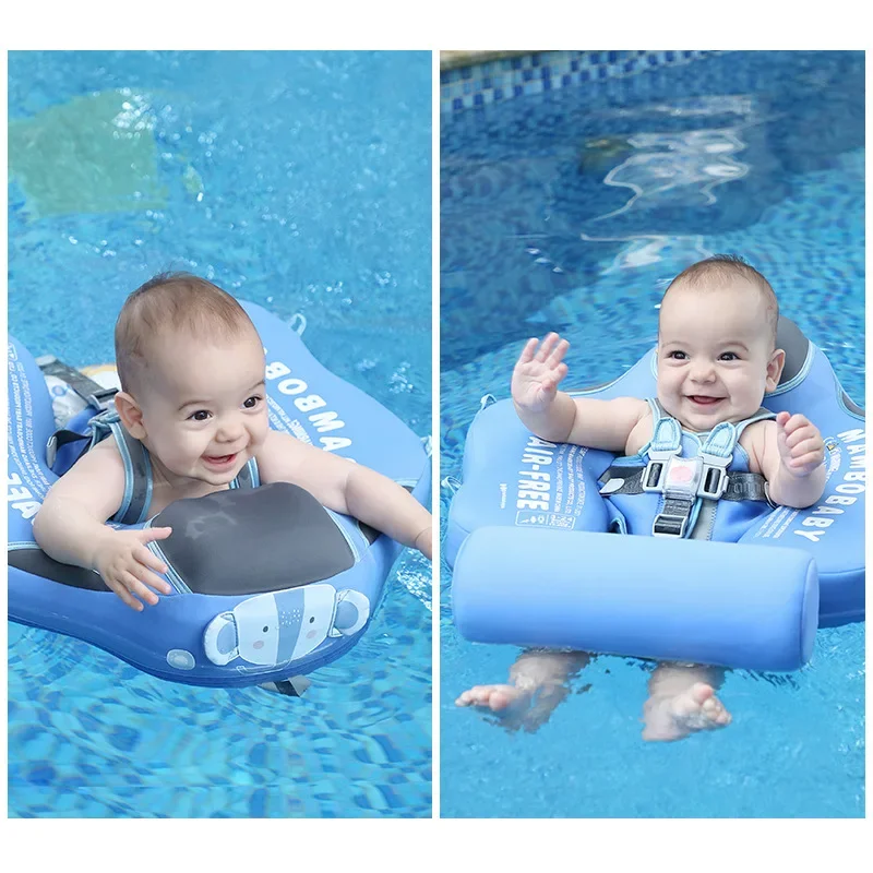 Mambobaby Baby Waist Floating Lying Swimming Ring Pool Toy Swimming Trainer Solid Non-Inflatable Newborn Baby Swim 5