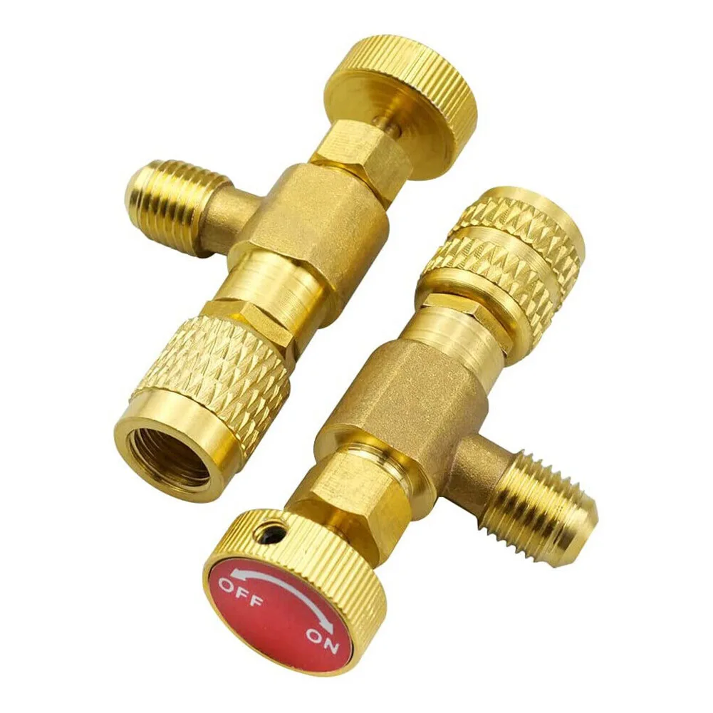 

Adapter Safety Valve Air Conditioning Cooler Cooling Copper Female: 5/16” Home Improvement Male: 1/4\\\\\\\" Durable