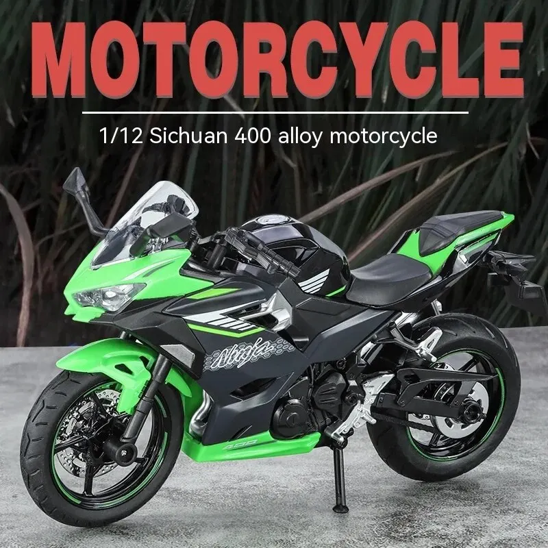 1:12 Kawasaki Motorcycle Die-cast Model - Sound & Light Effects