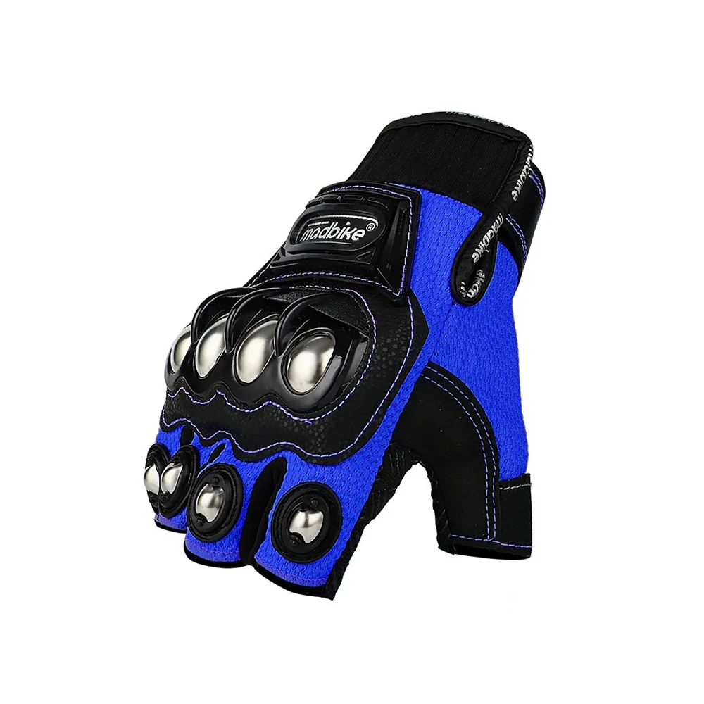 Motobike Knitting Guantes 남여 남성 여성 오토바이 여름 통기성 승마 보호 장비 반 손가락 스포츠 바이커 장갑