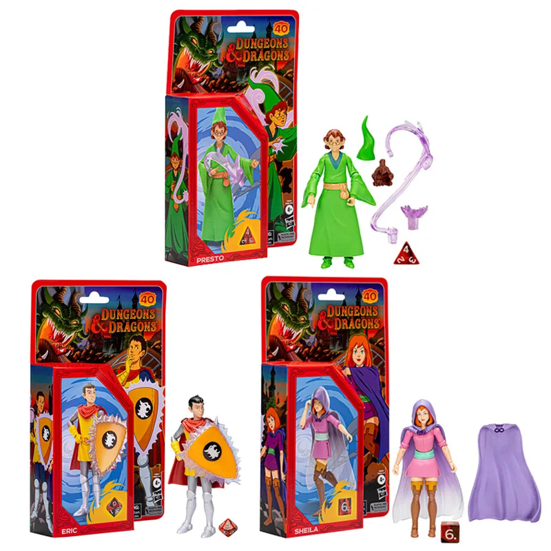 

Hasbro Dungeons & Dragons 80s Cartoon Classics Eric Sheila Presto Action Figure Collection Model Toy 6 Inch for Boys Gift
