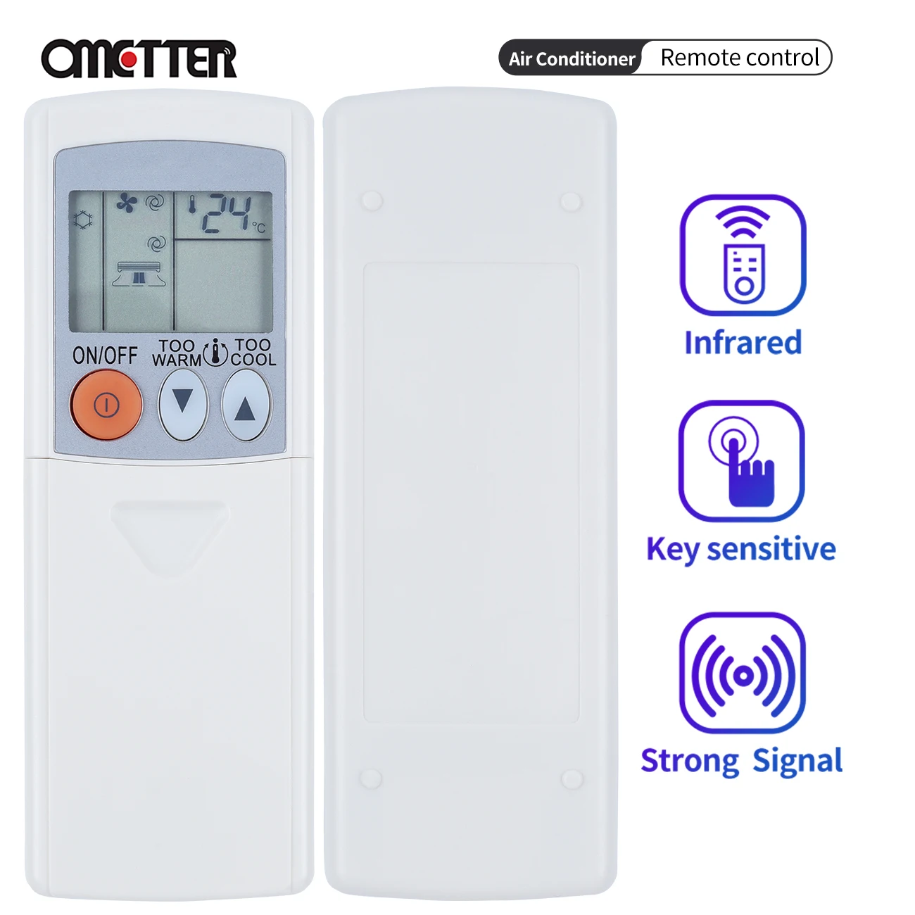 Telecomando Di Ricambio Per Condizionatore Mitsubishi – Modelli MSZ-GE, KP06ES, KD07BS, KM06 E Simili – Sostituisce KP06CS, KP07AS, KGIC, HG91 (Solo Celsius)