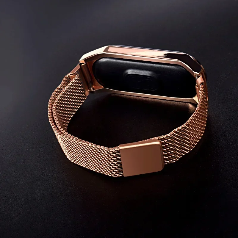Womens Watch LED Magnetic Watchband Strap Waterproof Touch Feminine Fashion Digital