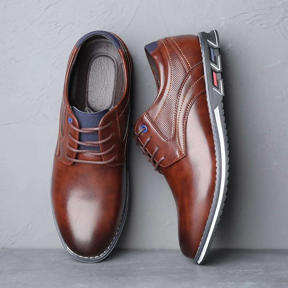 Men's Dress Casual Shoes High Quality British Business Work Shoes for Men Autumn Soft Sole Comfortable Party Shoe Men Sneakers
