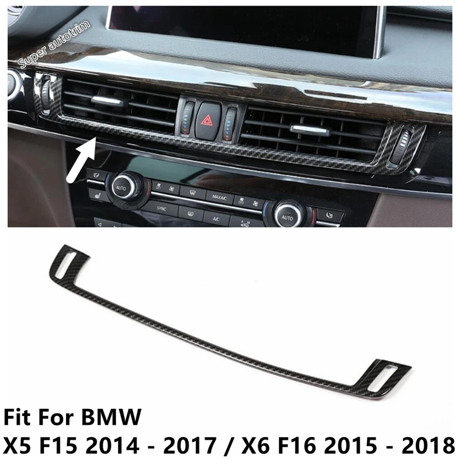 

Front Middle Air Conditioning AC Outlet Vent Strip Cover Trim For BMW X5 F15 2014 - 2017 / X6 F16 2015 - 2018 ABS Accessories