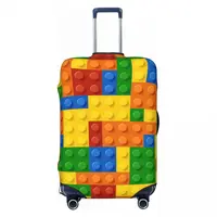 Building Blocks Printed Suitcase Cover Construction Brick Practical Business Protector Luggage Accesories Vacation 2
