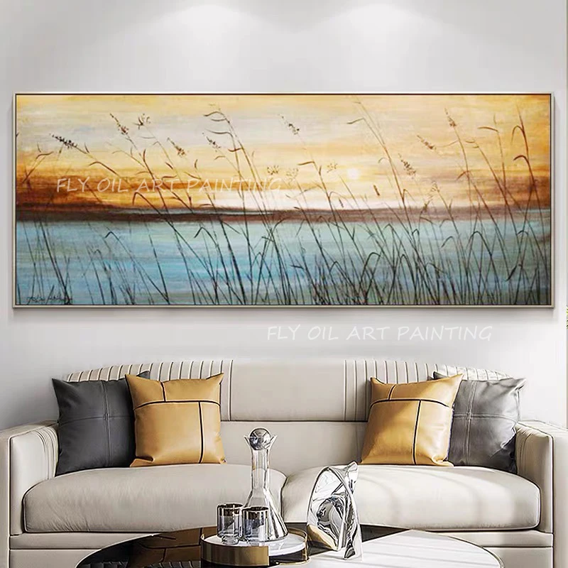 

Super large size picture gift beautiful 100% Hand-painted canvas knife Oil Painting on Canvas Wall Art as a gift New design