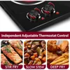Burner, 1800W Ceramic Electric Hot Plate for Cooking, Dual Control Infrared Cooktop, Portable Countertop Burner, Glass P 4