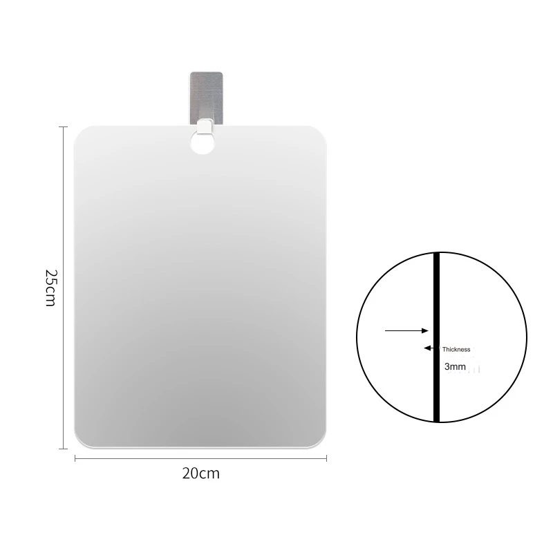 Shower Mirror Fogless For Shaving Mirror For Shower,Unbreakable Deluxe Organic Glasss Makeup Mirror 6