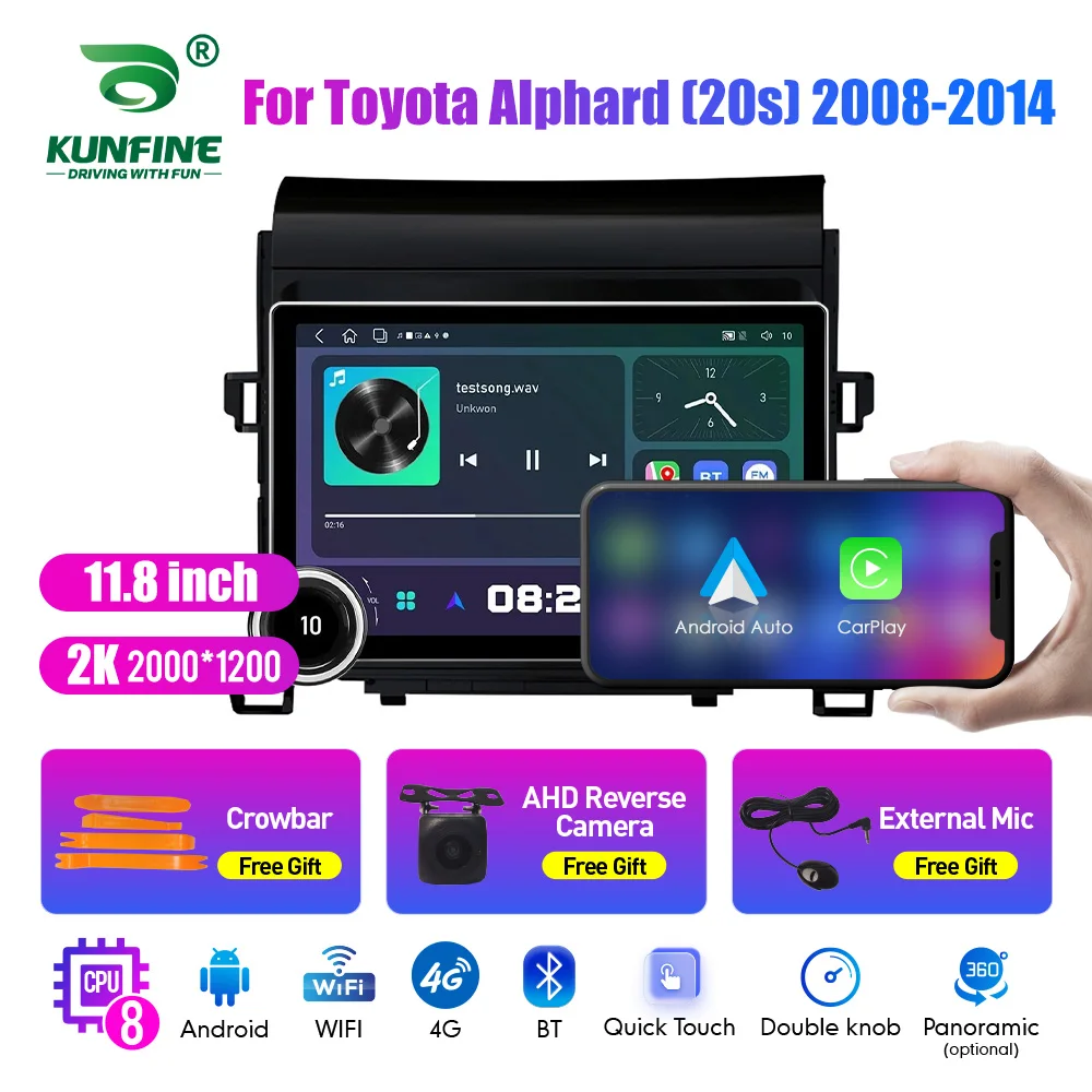 

Автомагнитола 2 Din для Honda Alphard 11,8-2008, 2014 дюйма, 2K, 2 ручки