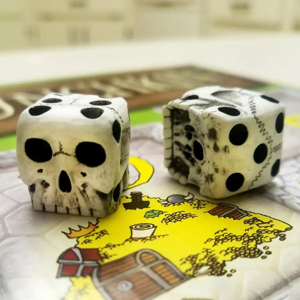 Dice Toy Halloween Party Club Six Sided Skeleton Dice Funny Design Skull Round Corner High Quality Boutique Game